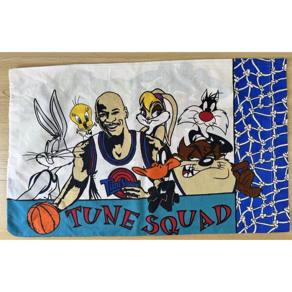 Vintage 1996 Space Jam Pillowcase Michael Jordan Tune Squad Monstars